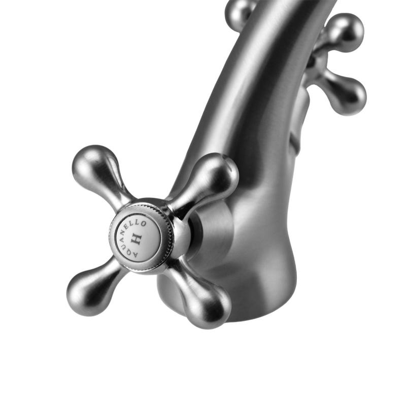 Aquanello Heritage Ascot Klasszikus nosztalgikus mosdócsaptelep rozsdamentes acél NB-4101-HA