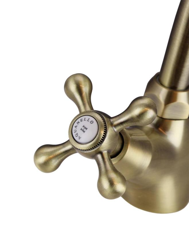 Aquanello Heritage Ascot Klasszikus konyha Nosztalgikus konyhai csaptelep Bronz BN-4004-HA