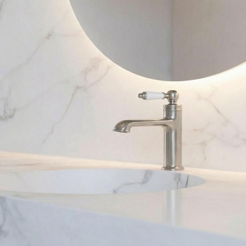 Aquanello Heritage Manor Klasszikus nosztalgikus mosdócsaptelep rozsdamentes acélból NB-1001-HM