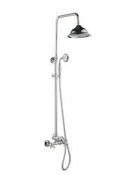Aquanello Heritage Ascot Klasszikus zuhanykészlet Felépített zuhanyoszlop Króm CR-2003-HA