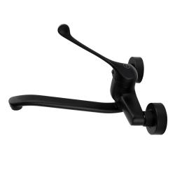 Aquanello Medic Kitchen Wall Faucet with Long Handle Black BL-1005-MD