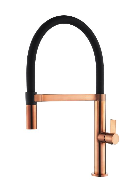 Ausmann Mosel Kombinált szett PVD réz mosogató 50x40 cm konyhai csapteleppel, szappanadagolóval és szőnyeggel 1208972563