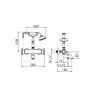 Huber Victorian Thermostatische Badkraan met douchegarnituur Chroom VTT3301021